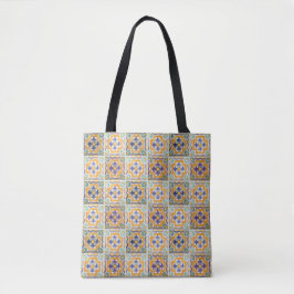 Orange-Green-Blue-Tile-Tasche Tasche