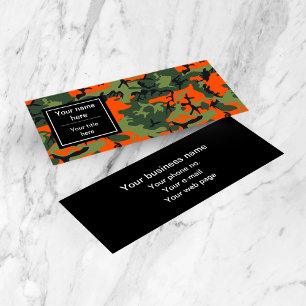 Orange Green Camouflage, Militär, Armee Mini Visitenkarte