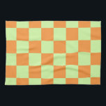 Orange Green Citrus Checkered Gingham Pattern Geschirrtuch<br><div class="desc">Orange Green Citrus Checkered Gingham Pattern</div>