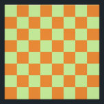 Orange Green Citrus Checkered Gingham Pattern Poster<br><div class="desc">Orange Green Citrus Checkered Gingham Pattern</div>