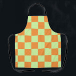 Orange Green Citrus Checkered Gingham Pattern Schürze<br><div class="desc">Orange Green Citrus Checkered Gingham Pattern</div>