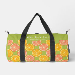 Orange Green Duffle Bag