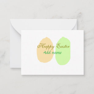 Orange Green Ei Happy Oaster fügen Sie den Namen N Mitteilungskarte