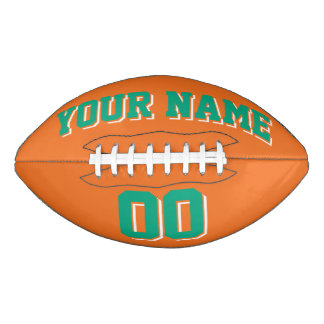 ORANGE GREEN UND WEISS Custom Football