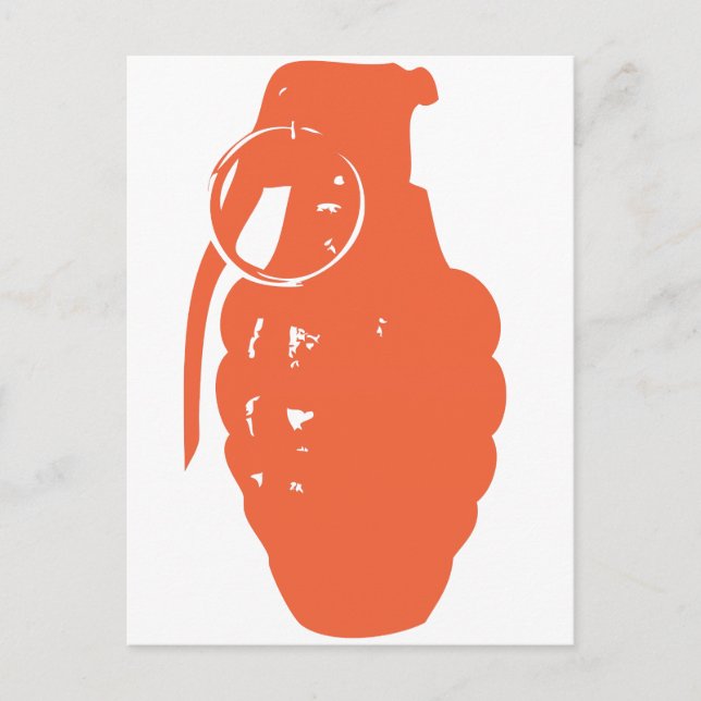 Orange Grenade Postkarte (Vorderseite)