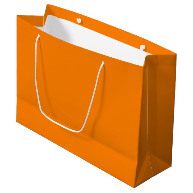 Orange große Geschenktasche Geschenktüte (Vorderseite Schrägansicht)