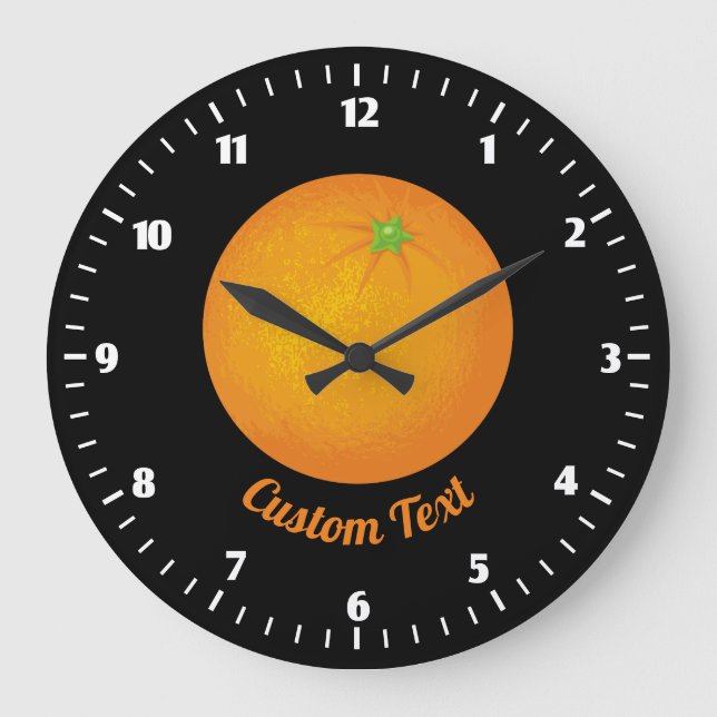 Orange Große Wanduhr (Vorderseite)