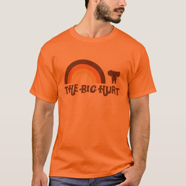 Orange großer Hurt-Regenbogen-T - Shirt (Vorderseite)