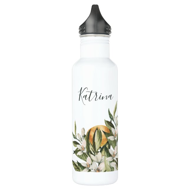 Orange Grove Citrus Botanical Edelstahlflasche (Links)