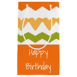 Orange grün und weiß kleine geschenktüte