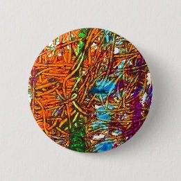 Orange, Grüne, Blaue, Lila Marmor-Kunstwerke Button