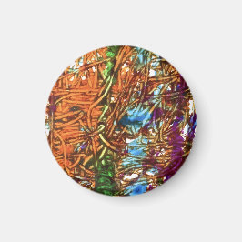 Orange, Grüne, Blaue, Violette Marmorkunst Magnet