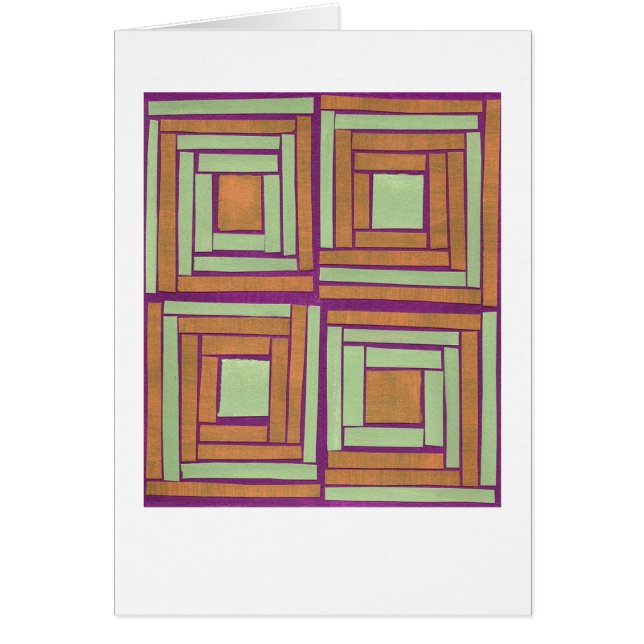 Orange grüner Quadratentwurf (Vorne)