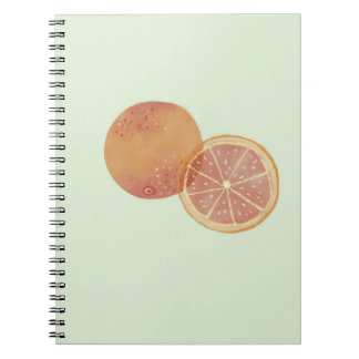 Orange-grünes ästhetisches Notizbuch Notizblock