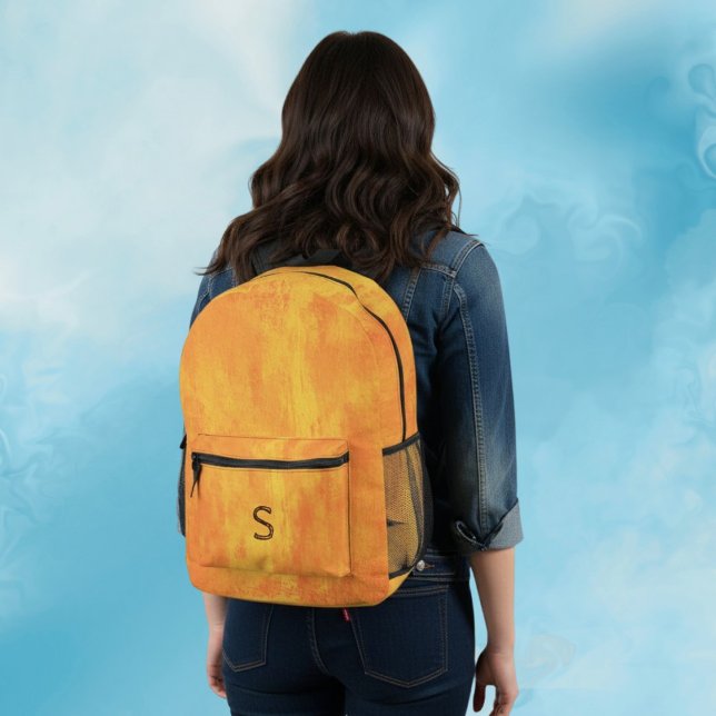 Orange Grunge Aesthetic Bedruckter Rucksack (Von Creator hochgeladen)