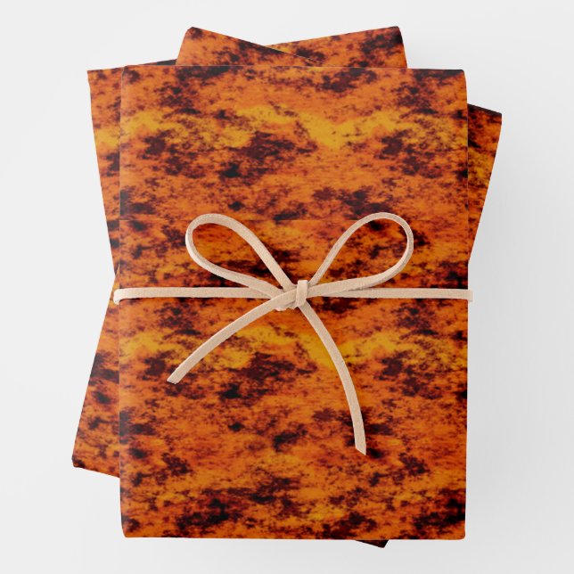 Orange Grunge Geschenkpapier Set (Beispiel)