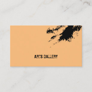 Orange Grunge Smudge Template Business Card Visitenkarte