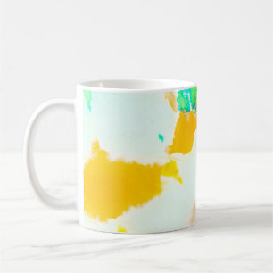 Orange grungy Paint. Gefärbte Krawatte drucken. Fa Kaffeetasse