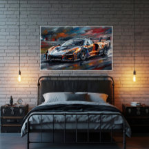 Orange GTR Supersportwagen-Rennwagen
