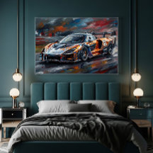 Orange GTR Supersportwagen-Rennwagen