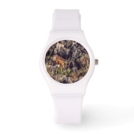 Orange Guana Art Armbanduhr