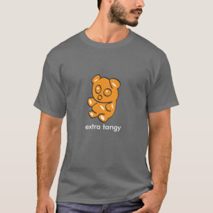orange gummiartiger Bär dunkles t T-Shirt