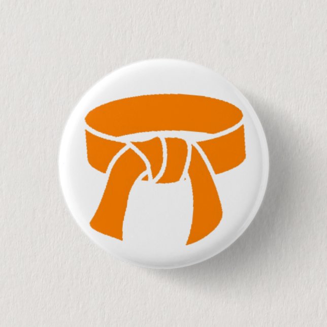 Orange Gurt-Knopf Button (Vorderseite)