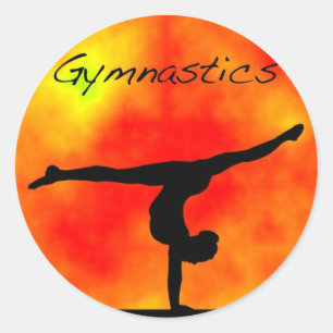 Orange Gymnastik Sticker