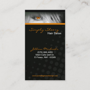 Orange Hair Salon Beauty Shop Boutiq Carte de visi