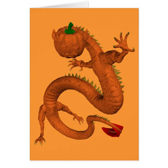Orange Halloween Citrouille Dragon (Devant)