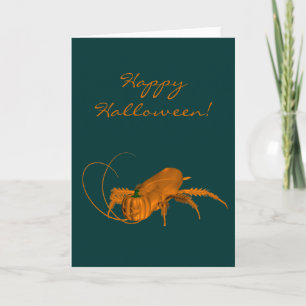 Orange Halloween Cockroach Karte
