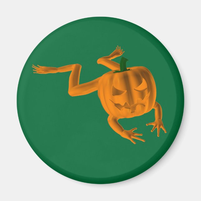 Orange Halloween Frosch Magnet (Vorne)