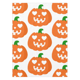 orange Halloween-Herz-Kürbis Jack-o-Laterne Tischdecke