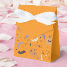 "Orange Halloween-Kürbis und Gespenst-Geschenkbox"