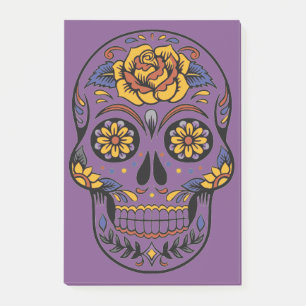 Orange Halloween Skull Post-it Klebezettel