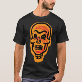 Orange Halloween Skull | Rote Highlights T-Shirt