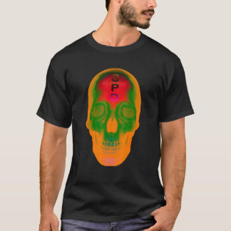 Orange Halloween Skull T-Shirt