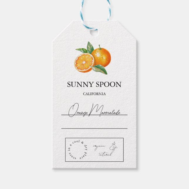 Orange Hang Tag Geschenkanhänger (Vorderseite)