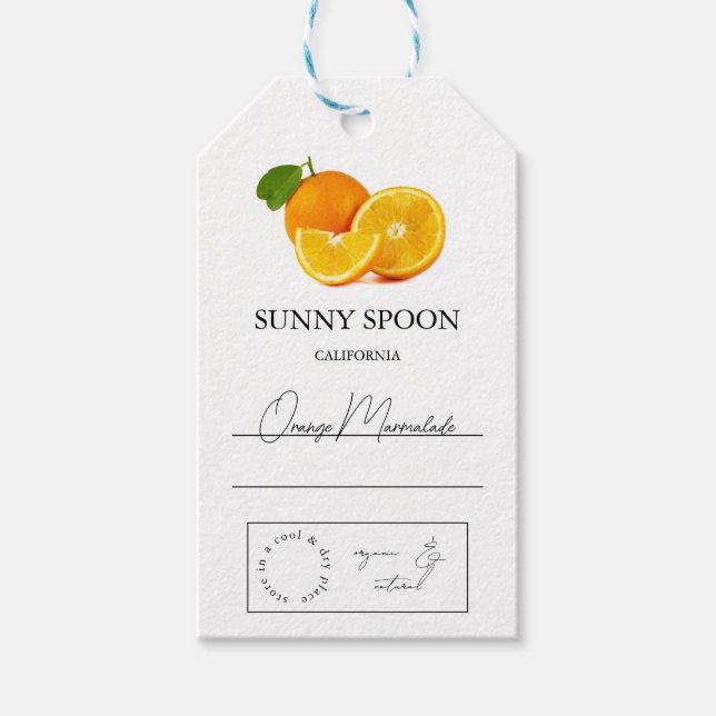 Orange Hang Tag Geschenkanhänger (Vorderseite)