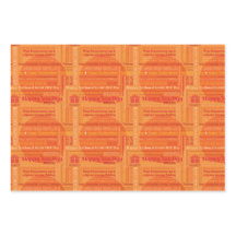 Orange Happy Days Wrapper Papier