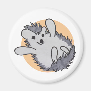 Orange Happy Niedlich Igel Magnet