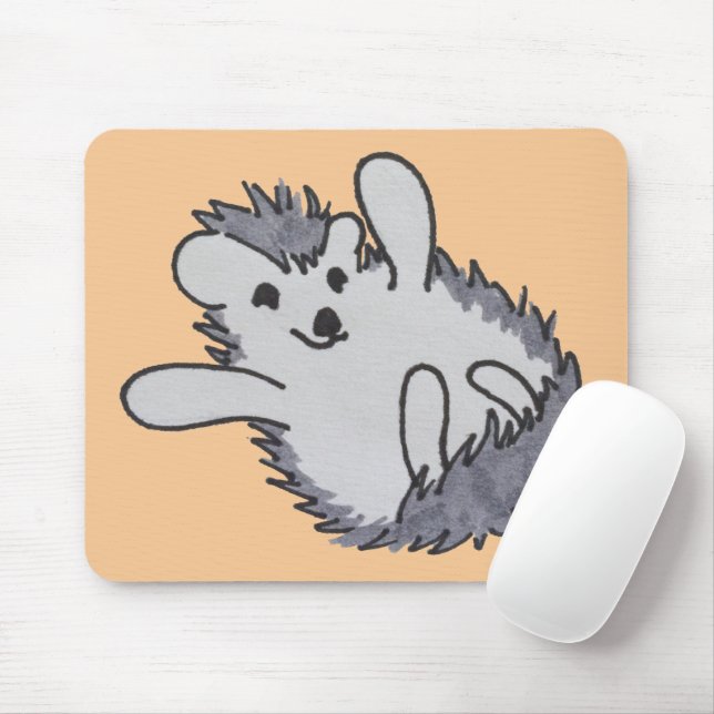Orange Happy Niedlich Igel Mousepad (Mit Mouse)