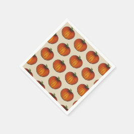Orange Harvest Pumpkin Halloween Erntedank Fall Serviette