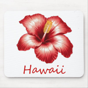 Orange hawaii Hibiskus Mousepad