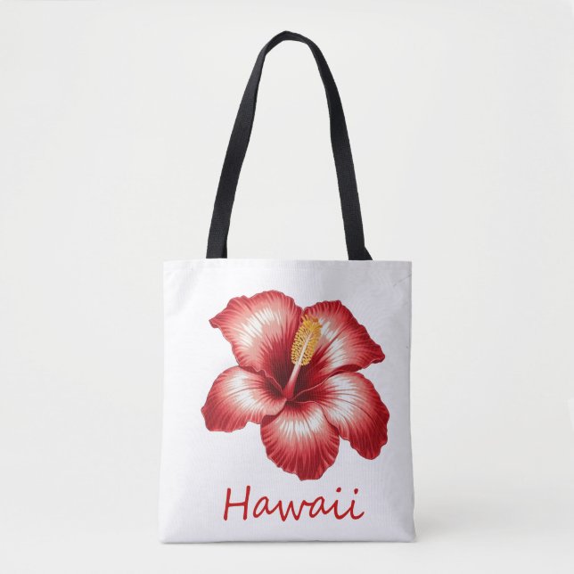 Orange hawaii Hibiskus Tasche (Vorderseite)