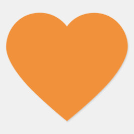 Orange Heart Stickers
