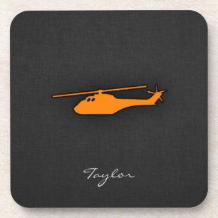 Orange Helicopter Untersetzer