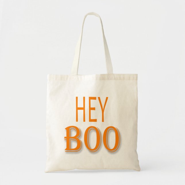 Orange Hello Boo Tote Bag Tragetasche (Vorne)