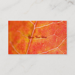 Orange Herbst-Ahornblatt-Visitenkarte Visitenkarte