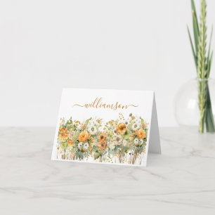 Orange Herbst-Blume Nachname